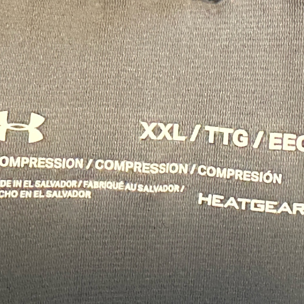 Like new under armour compression men tights  XXL leggings black gray heat gear - Picture 12 of 13